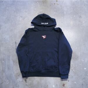 OG Faze Black Embroidered Logo Hoodie Size M